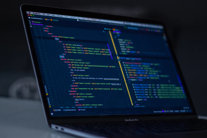 Code editor showing a web application